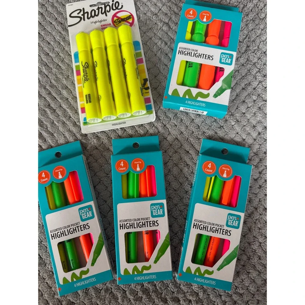 Sharpie and Pen+Gear Highlighter Bulk Set 20 Count Chisel Tip Neon Assorted
